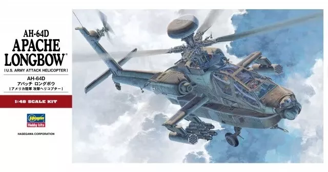 Hasegawa 1/48 PT23 AH-64D Apache Longbow US Army Attack Helicopter Model Kit