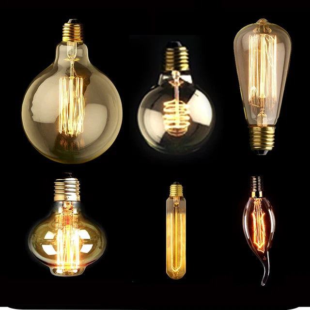 E27 E14 B22 60W Vintage Antique Retro Style Light Filament Edison Lamp Bulb UK
