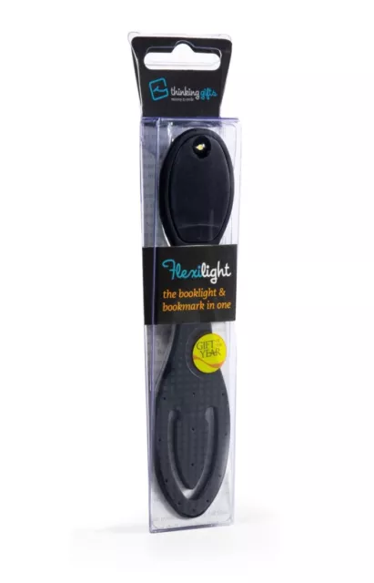 Flexilight 2-in-1 Booklight & Bookmark, LED Reading Light Clip (Black)