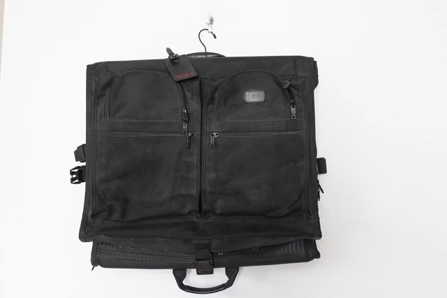 Tumi Garment Ballistic Nylon Alpha Bi Fold Suit Travel Black Bag