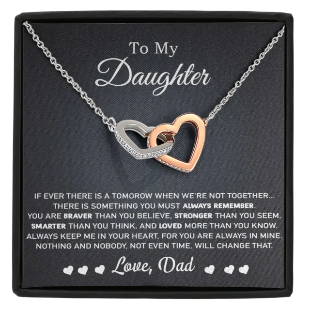 To My Daughter Necklace, Birthday Gift For Daughter From Dad, Graduation Jewelry