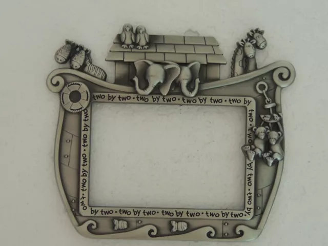 Malden Noah's Ark 'TWO BY TWO'  3.5" X 5" Pewter Picture Photo Frame