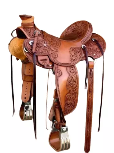 STG Western Equestrian Trail Roping Horse Saddle Wade Tree 10" à 18"