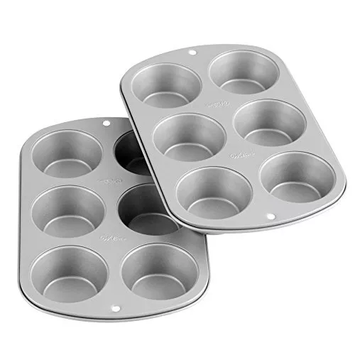 Mainstays 6 Cup Nonstick Jumbo Muffin Pan, Jumbo Cupcake Pan, 3.5 Diameter  Cup