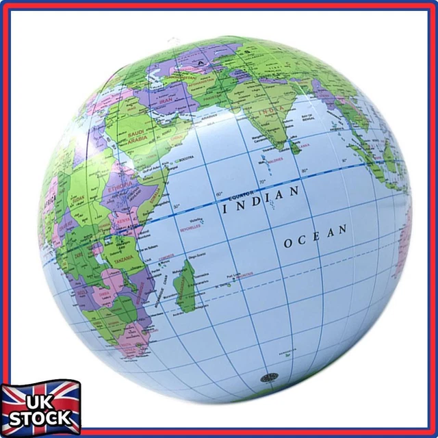 Brainstorm Toys B1700 Mappamondo Gonfiabile 30 Cm, Educativo E Colorato Per Bambini