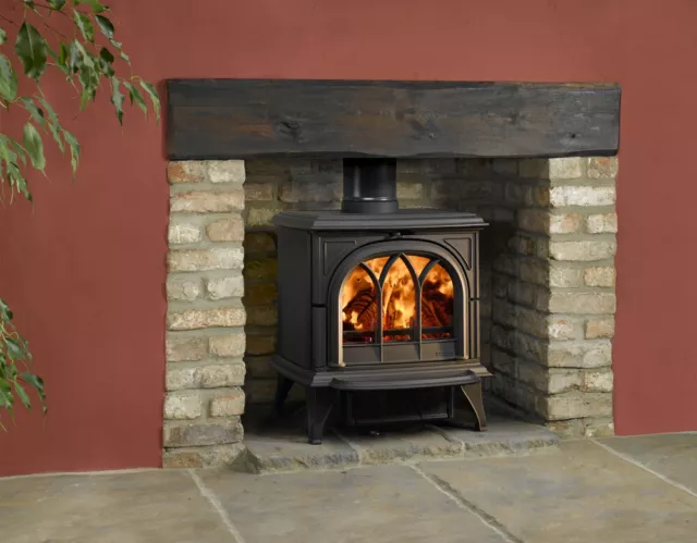 Stovax Huntingdon 30 Stove Glass 340 mm * 248 mm Shaped Schott Robax