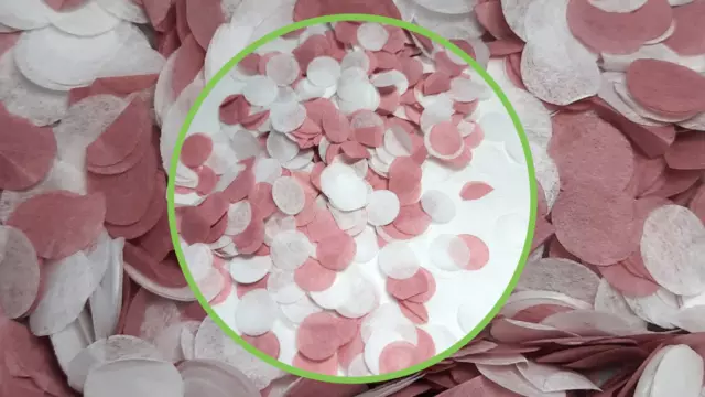 Biodegradable Wedding Tissue Paper Confetti - RosePink and White