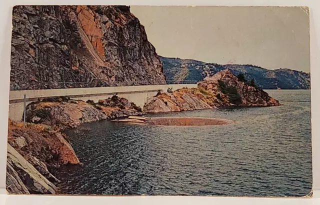 Postcard Vintage Gloryhole Lake Berryessa Napa County California Monticello Dam