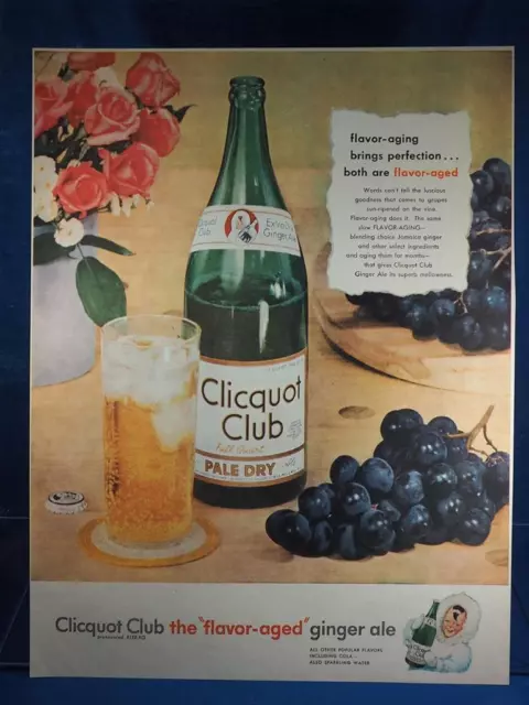 Vintage Magazine Ad Print Design Advertising Clicquot Club Ginger Ale