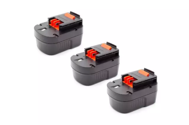 3x Batteria 1500mAh 12V Ni-Mh per Black & Decker SS12 / SS12CR / EPC12 H1