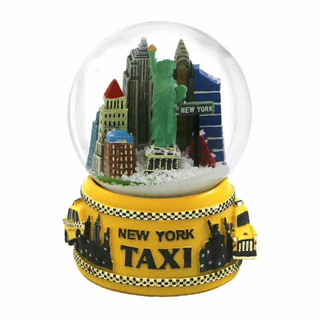 NYC Taxi Skyline Snow Globe 3.5 Inches Tall New York City Snow Globe