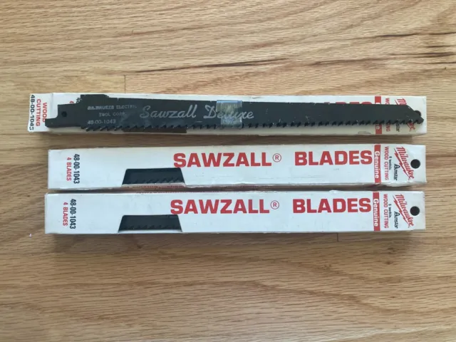 (12-pk) Milwaukee Sawzall Blade 48-00-1043  6T, 9" Length New Lot