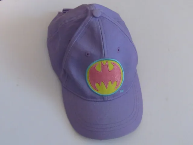 Batman Batgirl DC Girls Purple Pink Glitter Baseball Cap Hat Adjustable