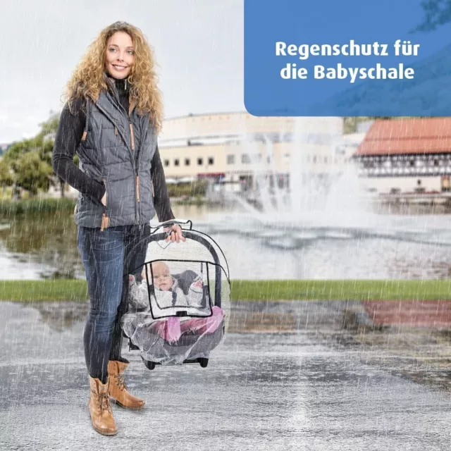Baby Regenabdeckung für die meisten Baby Autositze PVC frei wasserdicht 2