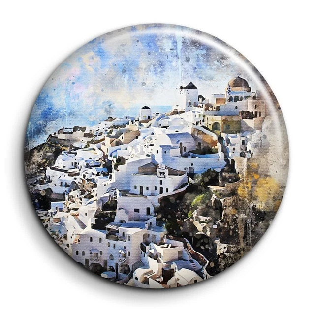 Archipel de Santorin Magnet Personnalisé 56mm Photo Frigo