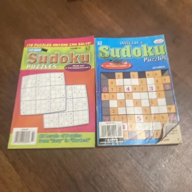 2 LOT SUDOKU Plus Puzzle Book Loco & Sumoko Kappa Puzzles Vintage $8.00 ...