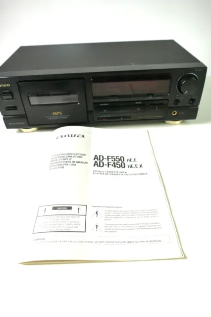 Aiwa AD-F550E Stereo Cassette Deck Tapedeck Single Deck HX Pro Bias Hi-4229