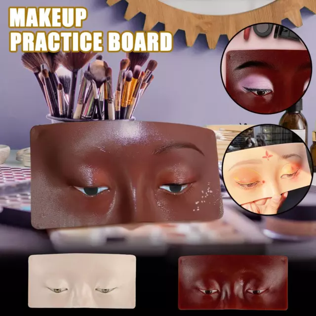 Tavola di pratica trucco viso sopracciglia manichino strumento morbido aiuto studenti G2F6