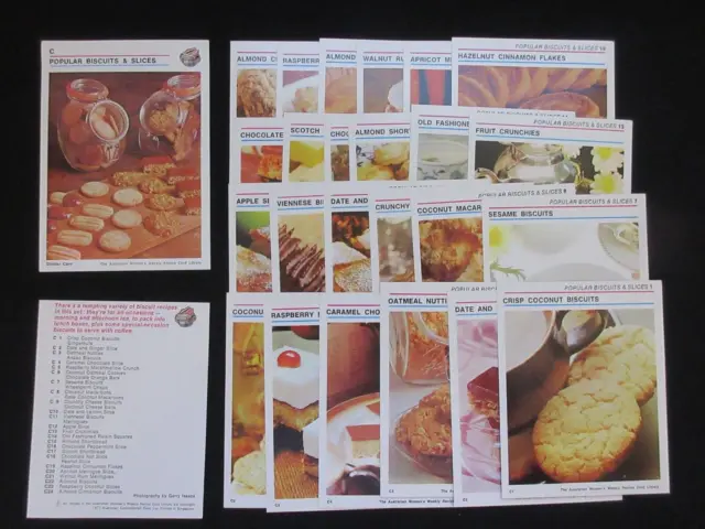 Australian Womens Weekly Recipe Card Library~C~Popular Biscuits & Slices~1977