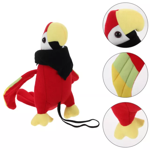 Pirate Parrot Shoulder Prop Stuffed Animal Halloween Cosplay Costume-QB