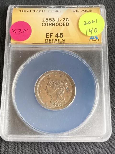 1853 Half Cent K381 1853 Half Cent K381