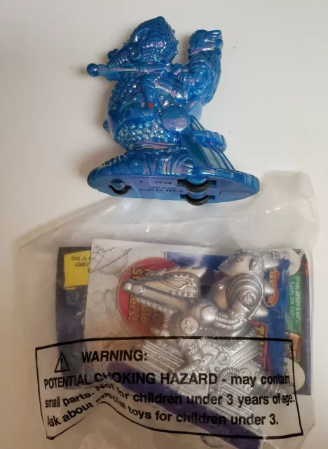 2 Vintage WENDYS LASER KNIGHTS KIDS MEAL TOYS 1996 L@@K 1 SEALED