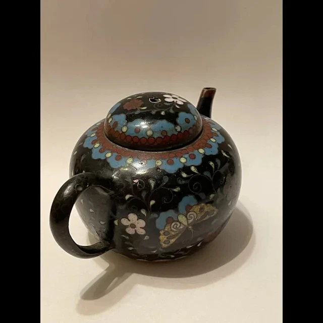 Antique Japanese 19Th MeiJi Cloisonne Teapot