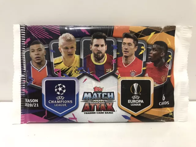 Topps Match Attax UEFA Champions League 20/21 6 Cards 1 Pack