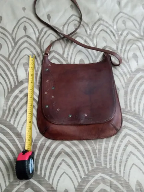 FOSSIL Brown Leather Crossbody Shoulder Purse Bag