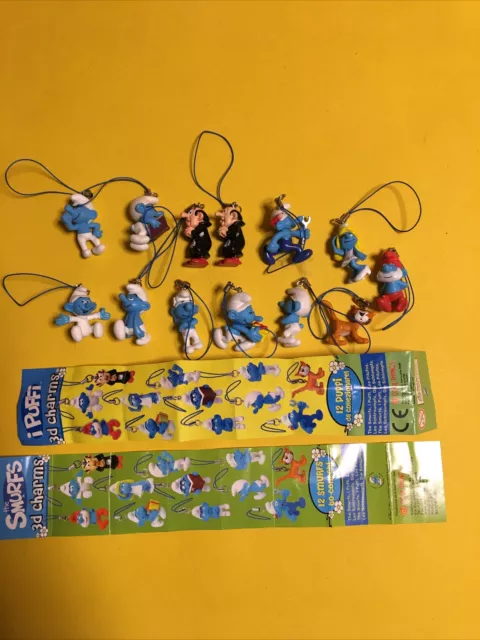 Set completo Smurf I Puffi 3 D Charms Cool Things 2 BPZ