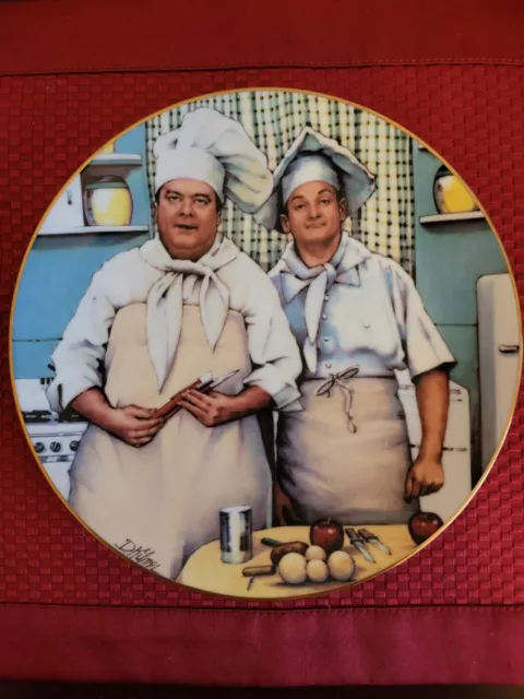 Honeymooners "The TV Chefs" Collector Plate Jackie Gleason 23K Gold Trim