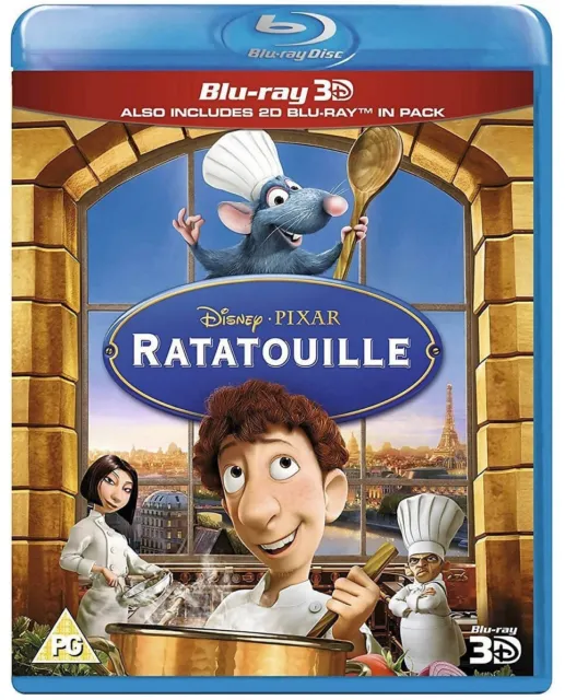 Ratatouille Bluray 3D Movie Region Free Without Case Free Shipping