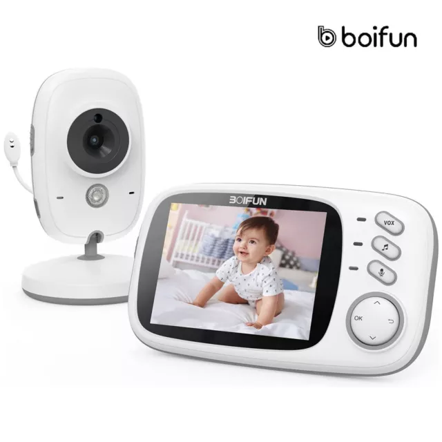 Boifun Babyphone mit Kamera Kabellos und 3,2 Zoll LCD VOX Temperaturüberwachung