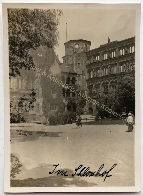 orig. Foto Schloss Heidelberg Schlosshof 1928