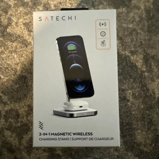 SATECHI Aluminum 2-in-1 Magnet Wireless Charging Stand