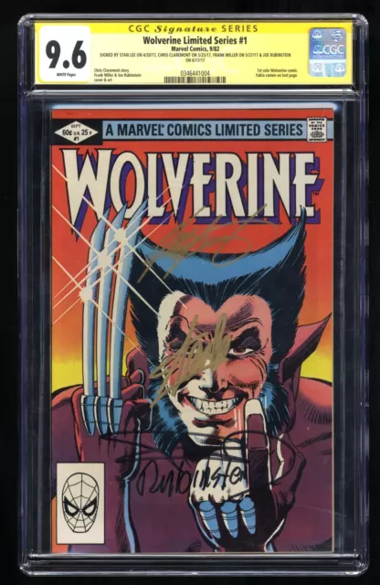 Wolverine (1982) #1 CGC NM+ 9.6 SS Signed 4X Stan Lee Frank Miller Claremont!