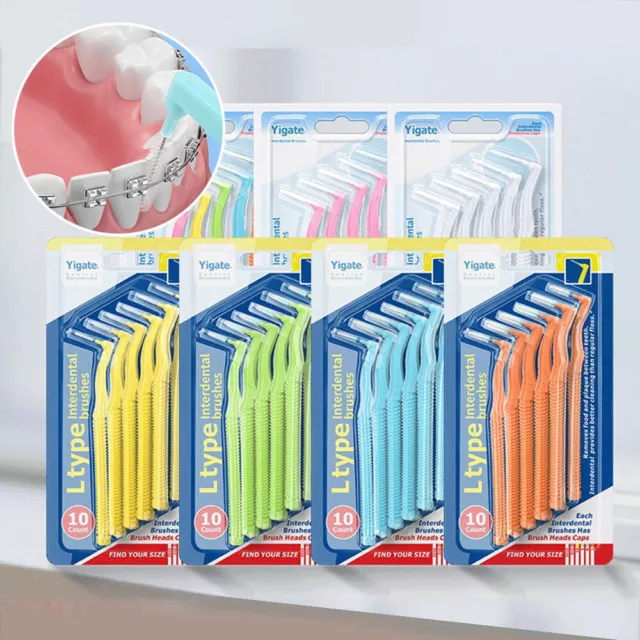 10X Outil De Cure-Dents En Forme De L Brosse Interdentaire Orthodontique R 2