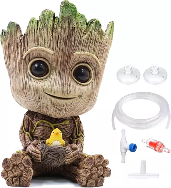 TEEMO Aquarium Groot Air Bubbler Decorations, Air Bubbler Decorations for Fish T