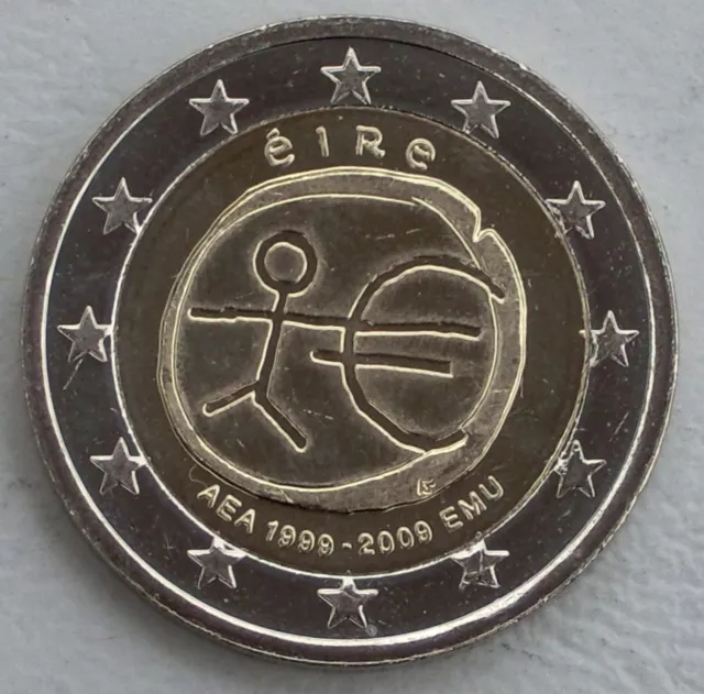 2 Euro Gedenkmünze Irland 2009 10 Jahre WWU unz