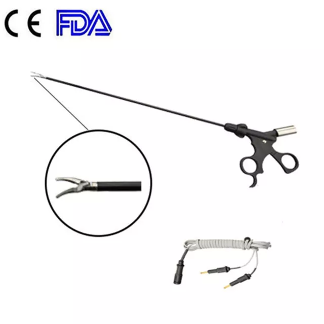 Ø5X330MM LAPAROSCOPIC BIPOLAR Forceps Maryland Grasper Curved Type with