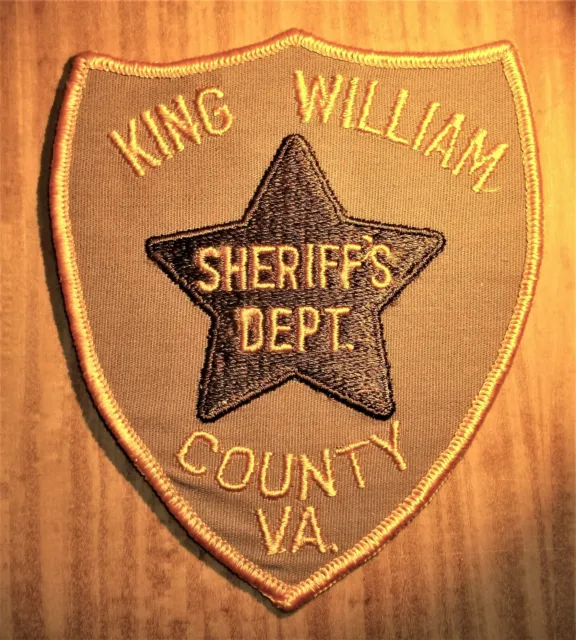 GEMSCO NOS Vintage Patch SHERIFF KING WILLIAM COUNTY  VA Original 1972 - v1