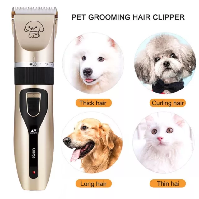 Dog Pet Hair Trimmer Electric Clipper Comb Blade Cat Grooming Horse Cordless