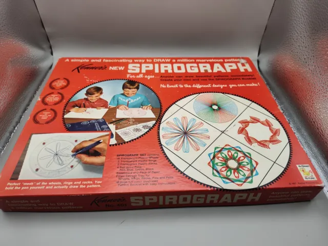 Kenners Spirograph Drawing Set No 401 Vintage 1967 First Edition Kenner Complete