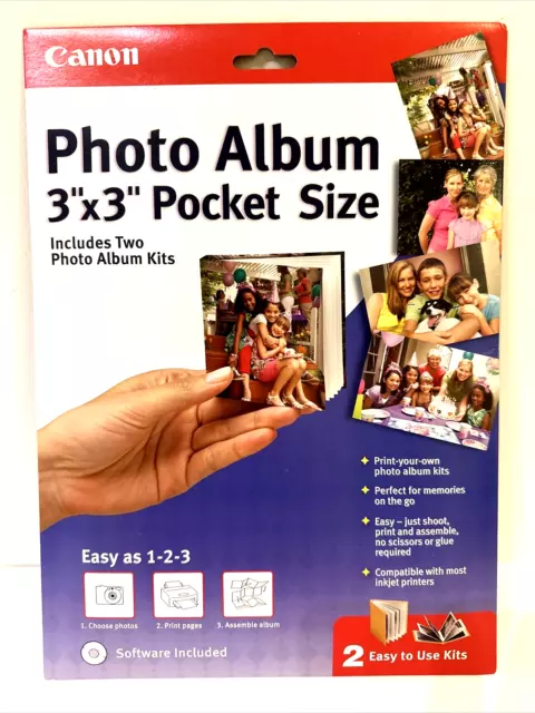 Canon Build Two Photo Album Kits Software Included 3 x 3" Pocket Size NEW SEALED