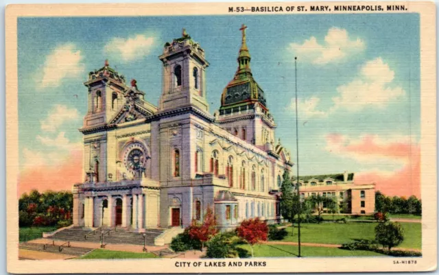 Postcard - Basilica Of St. Mary - Minneapolis, Minnesota