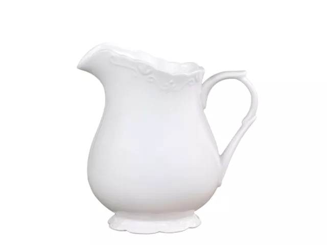 Porcelaine Pot Provence Tea de Temps Décoration Cruche D'Eau Petit à Lait Blanc