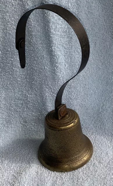 Antique SHOP KEEPERS DOOR SERVANT Brass Bell 3.5” with Hang Coil FREE SHIPPING