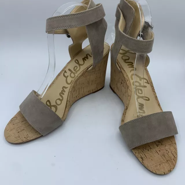 Sam Edelman Women's Willow Open Toe Wedge - Taupe/Putty - Size 5.5 2