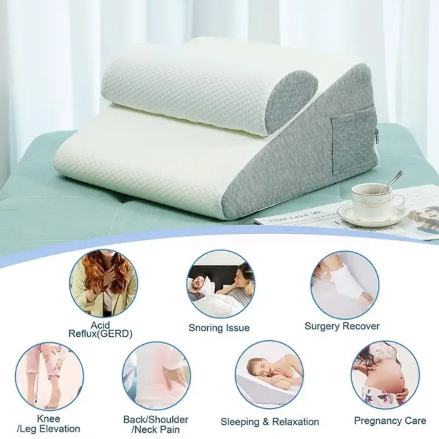 Sleep Better with Wedge Pillow For Bed For Acid Reflux Recovery L7L9