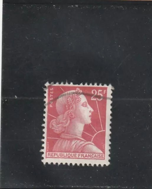 L6255 FRANCE TIMBRE Y&T  N° 1011C de 1955-59 " Marianne de muller  " Oblitéré